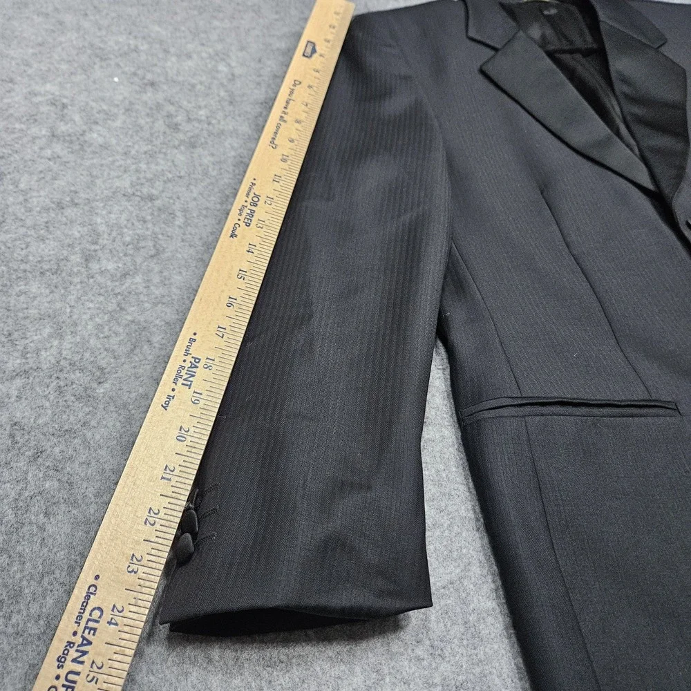 Issimo Blazer Men's 40 S Black 100% Wool‎ Tuxedo Suit Jacket Career Formal Italy